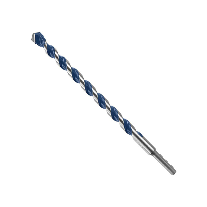 Turbo HCBG19T Hammer Drill Bit, 9/16 in Dia, 10 in OAL, Milled U Flute, 3-Flute, 5/16 in Dia Shank