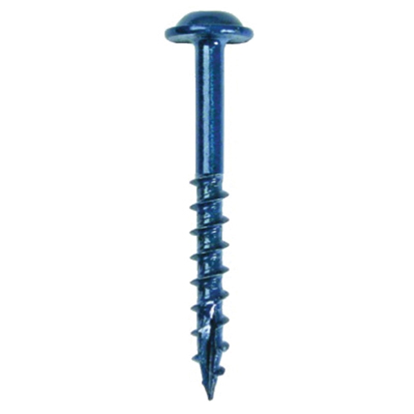 Blue-Kote SML-C250B-250 Pocket-Hole Screw, #8 Thread, Coarse Thread, Maxi-Loc Head, Square Drive, Carbon Steel, 250/PK