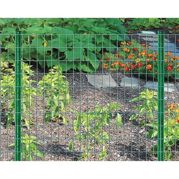 Garden Zone 22450 Garden Fence, 50 ft L, 24 in H, 3 x 2 in Mesh, 16, Steel, Green - 2