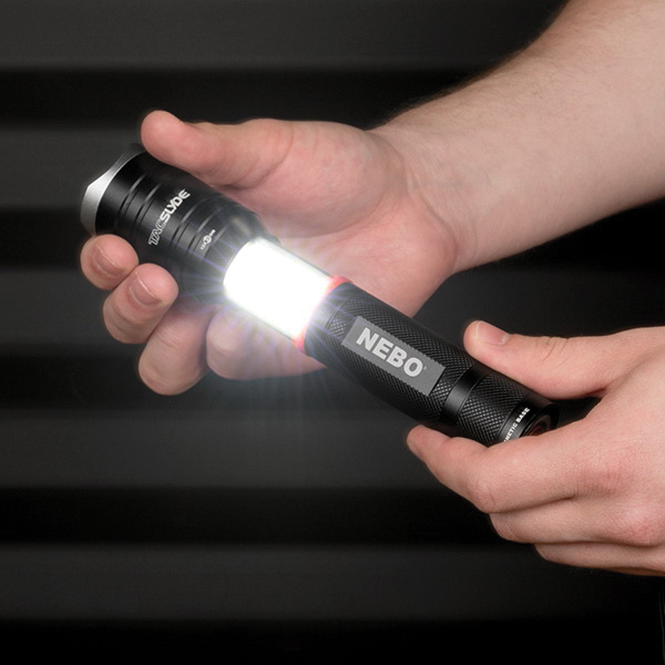 Nebo TAC SLYDE Series 6746 Flashlight, AAA Battery, LED Lamp, 300 Lumens High, 150 Lumens Medium, 30 Lumens Low, Black