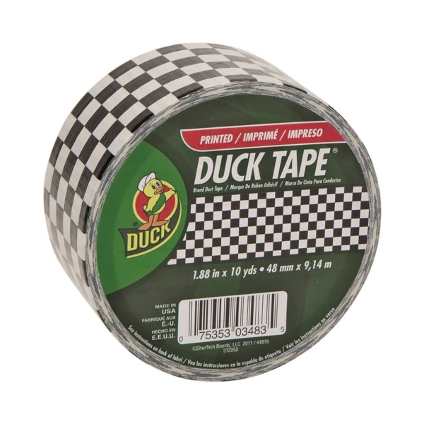 Duck 280410 Duct Tape, 10 yd L, 1.88 in W, Vinyl Backing, Checker - 1