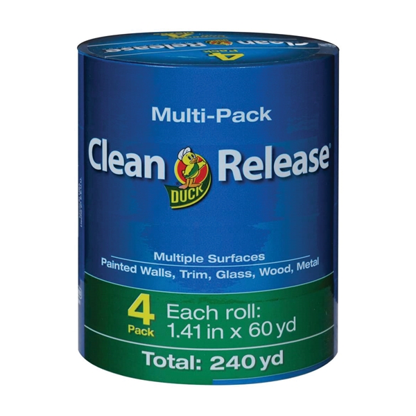 Clean Release 240460 Painter's Tape, 60 yd L, 1.41 in W, Blue