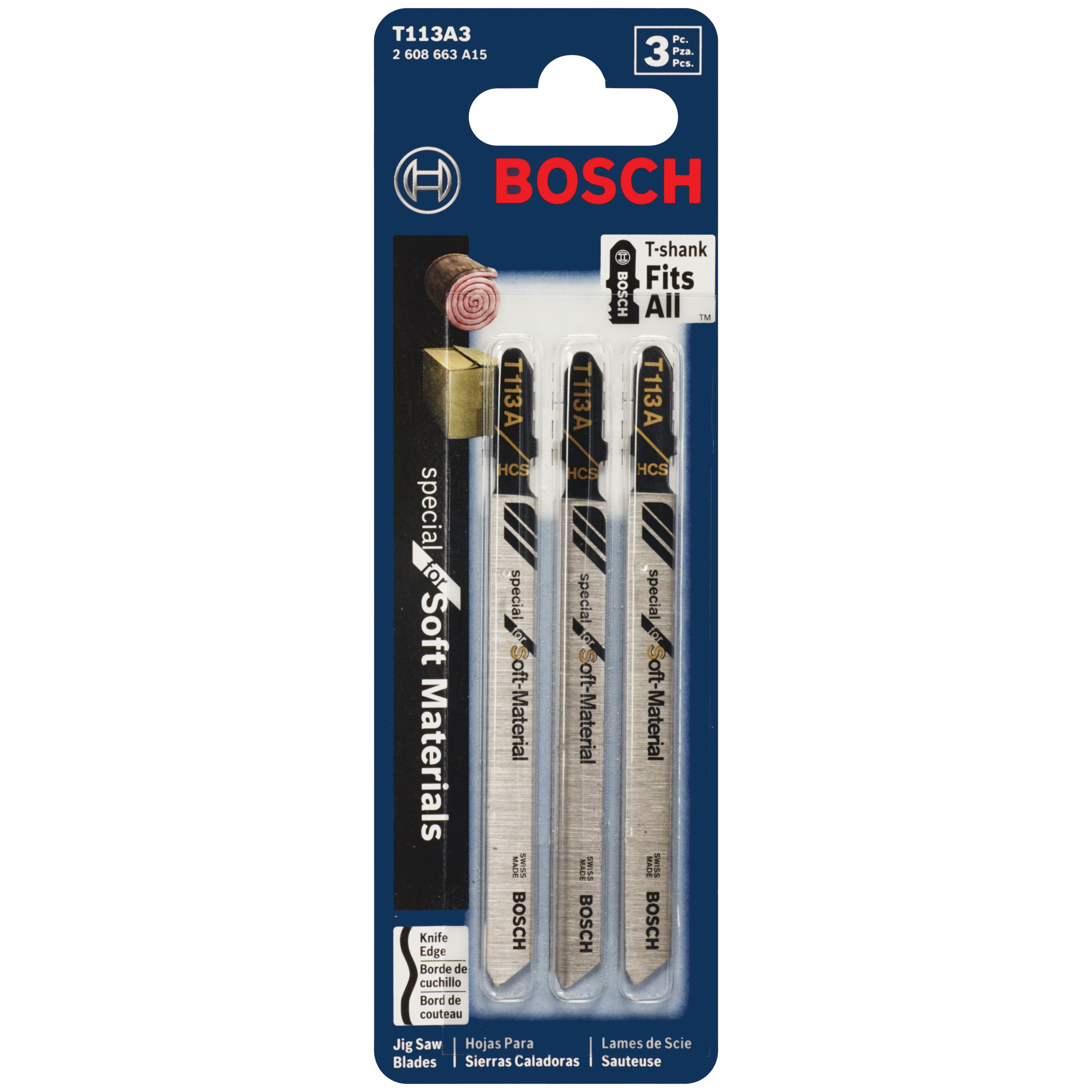Jig Saw Blade, Bosch, 4 in L - 3