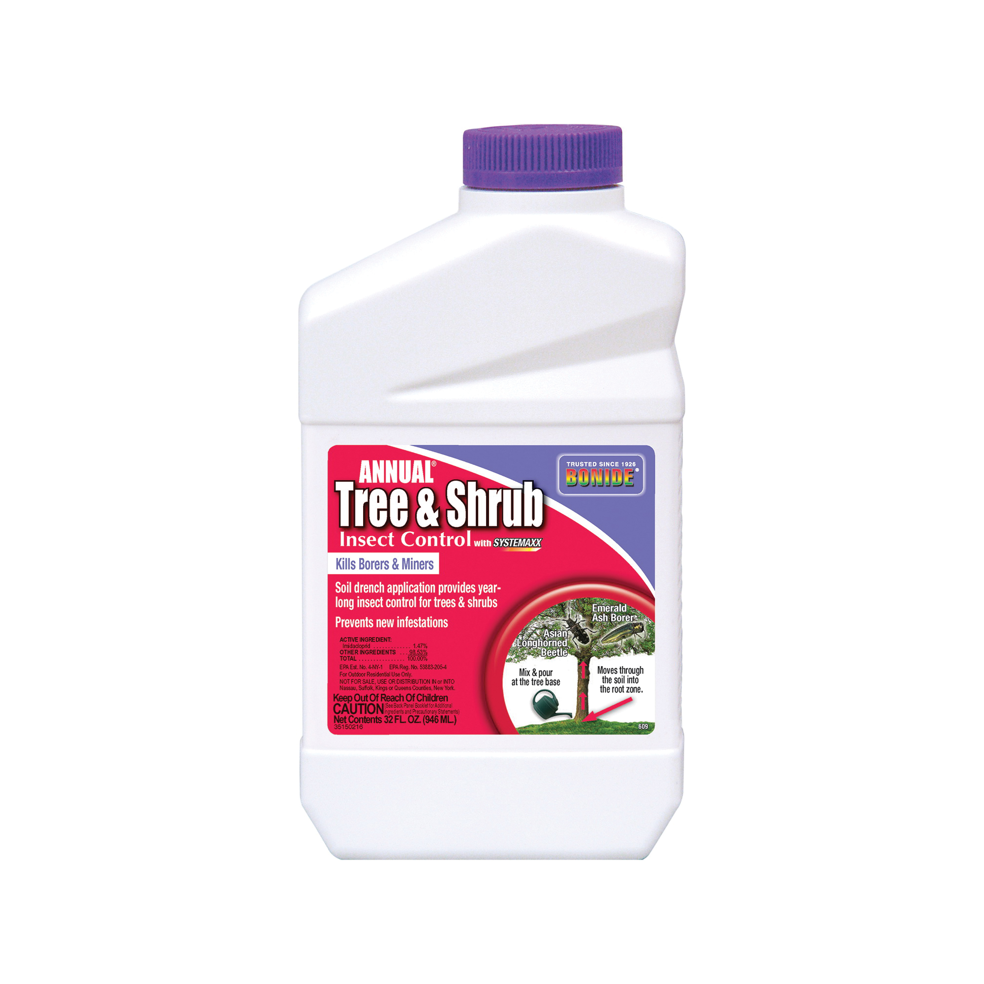 609 Tree and Shrub Spray, Liquid, Spray Application, 1 qt Bottle