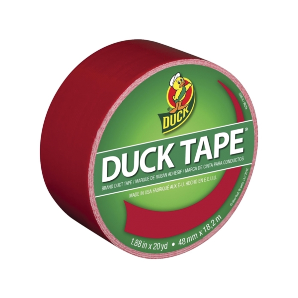 1265014 Duct Tape, 20 yd L, 1.88 in W, Vinyl Backing, Red