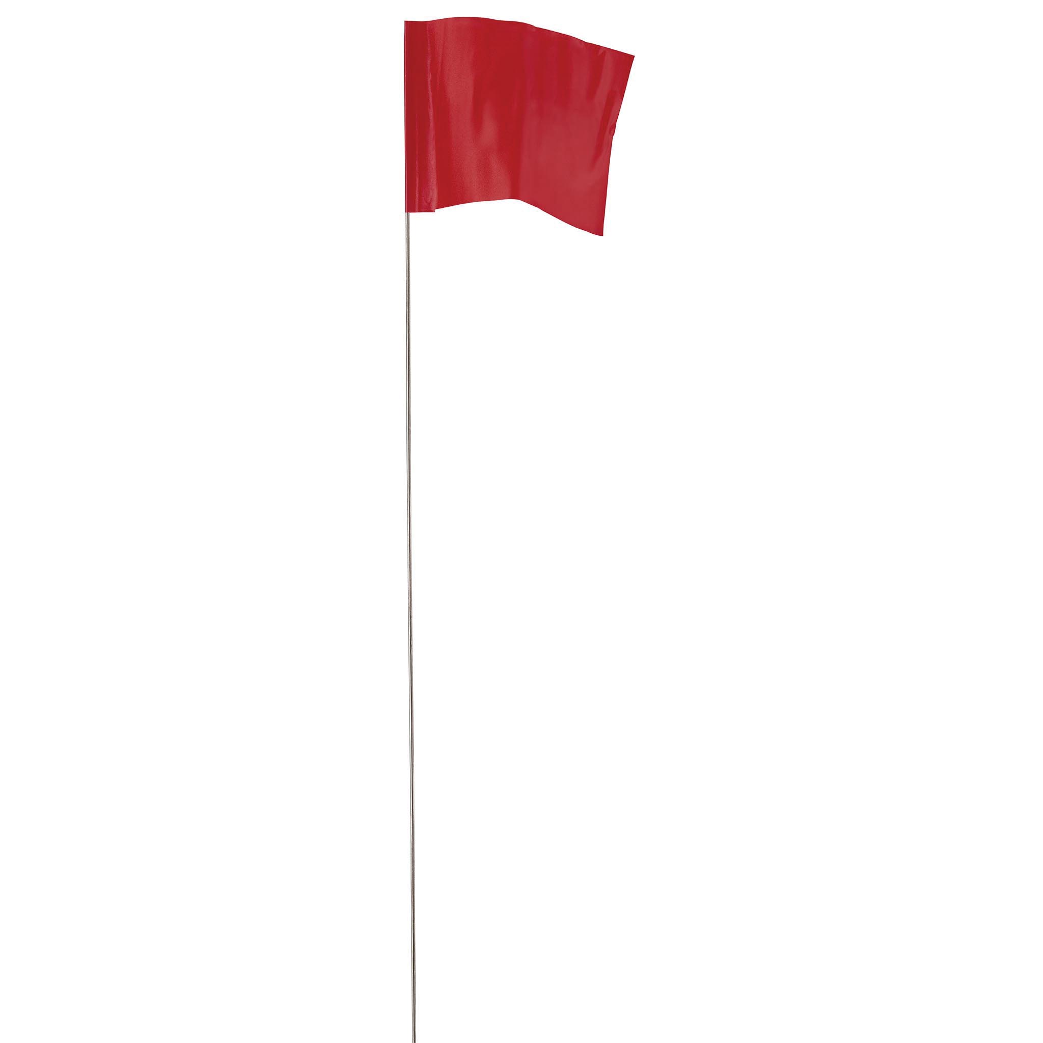 78007 Stake Flag, Red, 2-1/2 in W Flag, 3-1/2 in H Flag