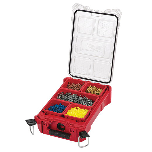 Milwaukee 48-22-8435 Organizer, 75 lb Capacity, 9.72 in L, 15.24 in W, 4.61 in H, 5-Compartment, Plastic, Red - 2