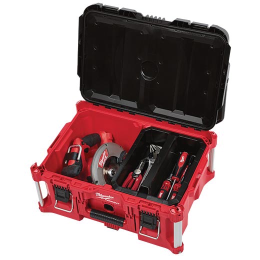 Milwaukee 48-22-8425 Tool Box, 100 lb, Polymer, Red, 22.1 in L x 16.1 in W x 11.3 in H Outside - 2