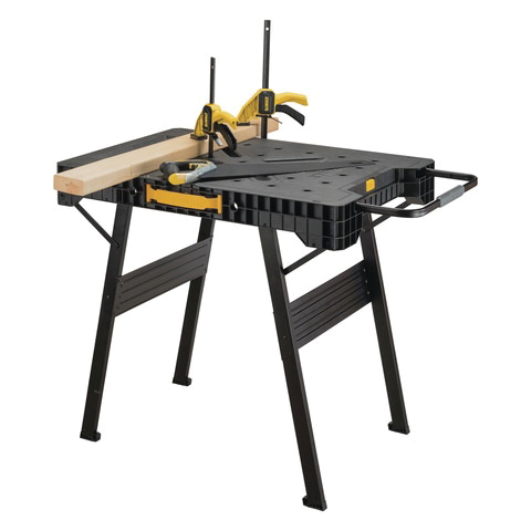DeWALT DWST11556 Folding Workbench, 1000 lb Capacity, Black, Plastic Tabletop - 4