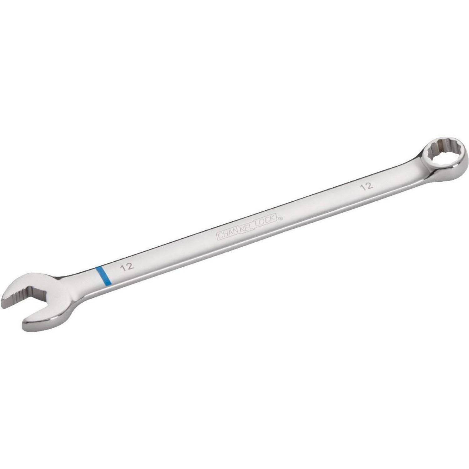 Channellock 306282 Combination Wrench, Metric, 12 mm Head, 7-3/4 in L, 12-Point, Vanadium Steel, Chrome