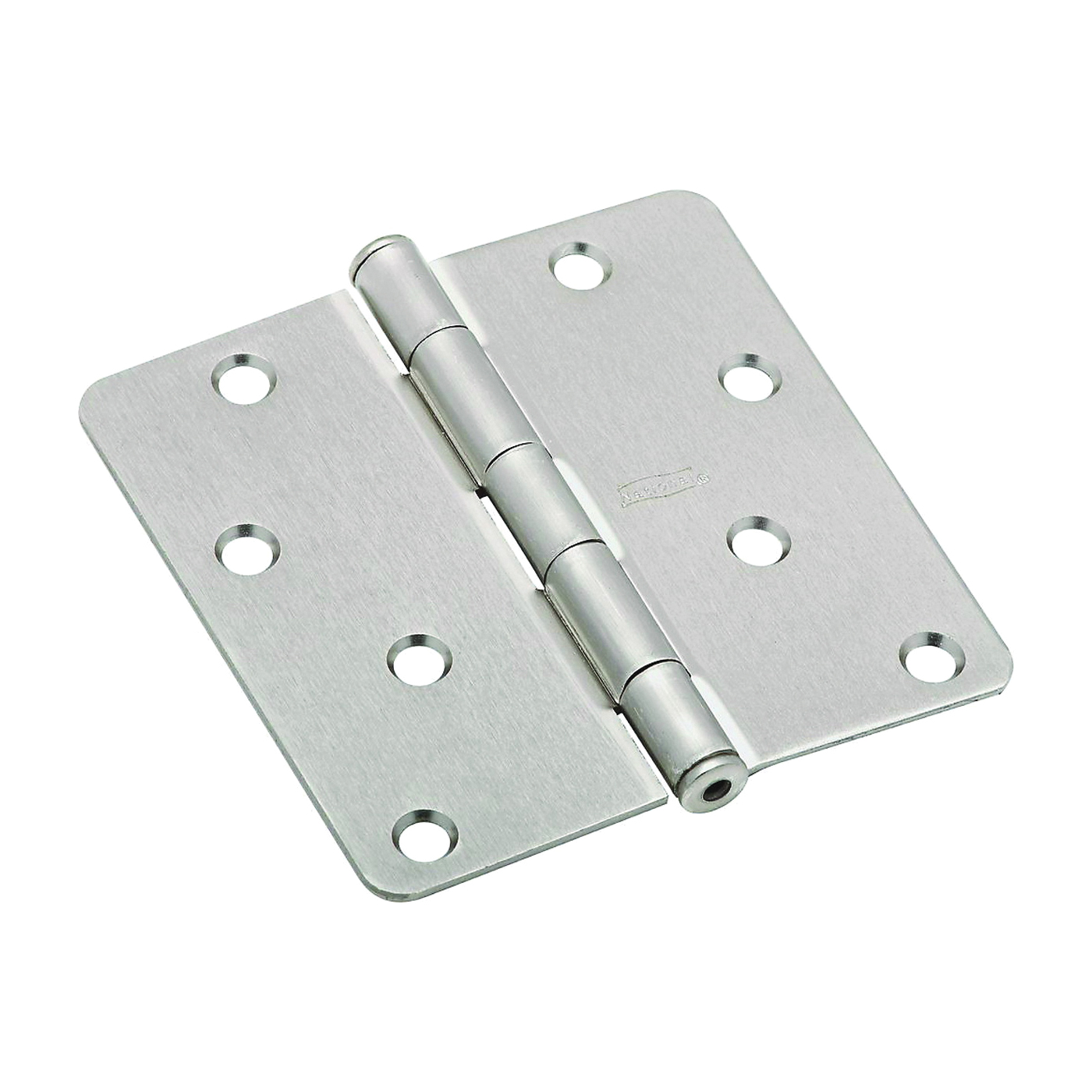 N830-246 Door Hinge, Cold Rolled Steel, Satin Nickel, Non-Rising, Removable Pin, Full-Mortise Mounting