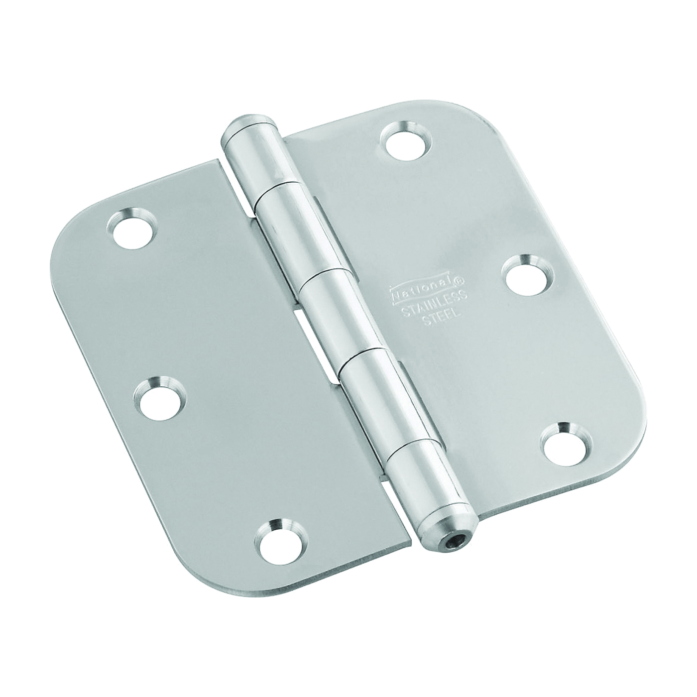 N830-269 Door Hinge, Stainless Steel, Zinc, Non-Rising, Removable Pin, Full-Mortise Mounting, 55 lb