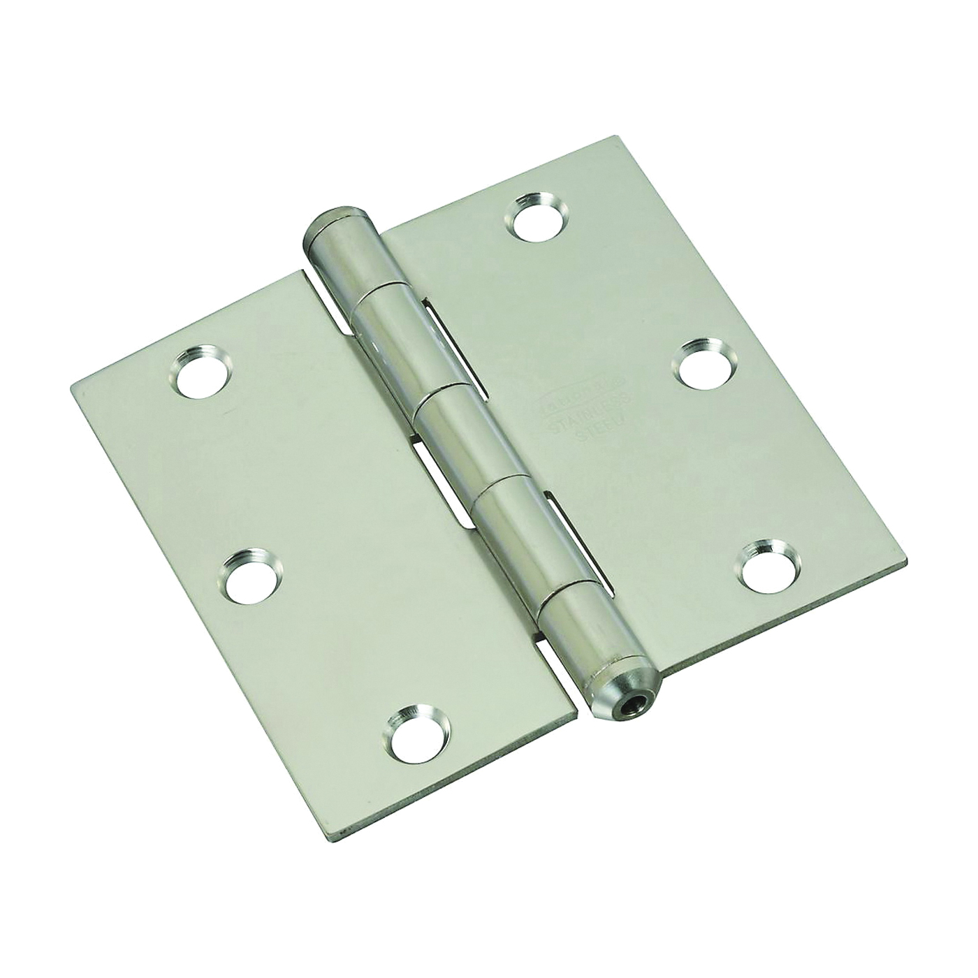 N830-275 Door Hinge, Stainless Steel, Zinc, Non-Rising, Removable Pin, Full-Mortise Mounting, 50 lb