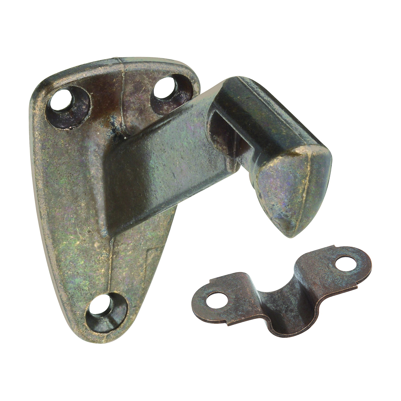 N830-115 Heavy-Duty Handrail Bracket, 250 lb, Zinc, Antique Brass