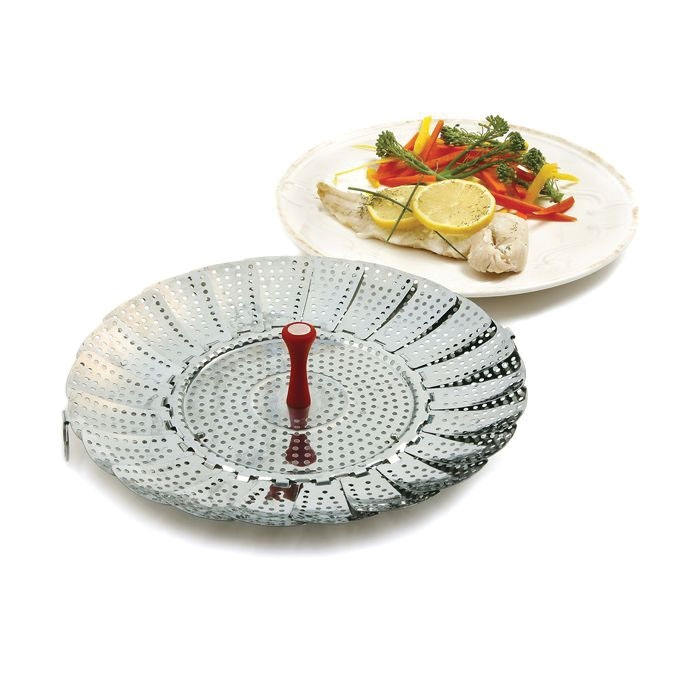 Norpro 177 Vegetable Steamer, Silicon/Stainless Steel - 3