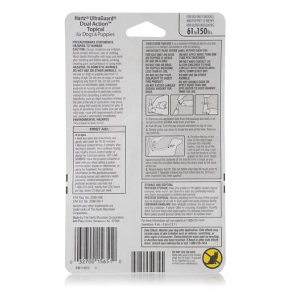 Hartz UltraGuard 3270015651 Topical Flea and Tick Prevention, For: Dogs and Puppies