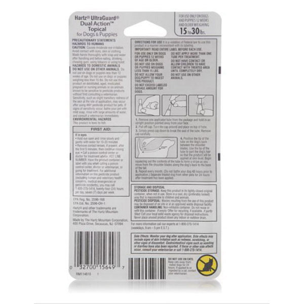 Hartz UltraGuard 3270015649 Topical Flea and Tick Prevention