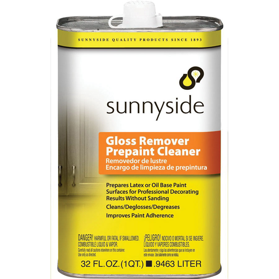 Sunnyside 72232 Gloss Remover Prepaint Cleaner, 1 qt, Liquid, Solvent-Like, Water/White