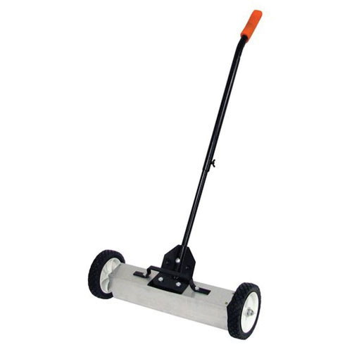 07543 Magnetic Floor Sweeper with Release, 18 in W Cleaning Path, 4 lb Solution Tank, Black/Silver