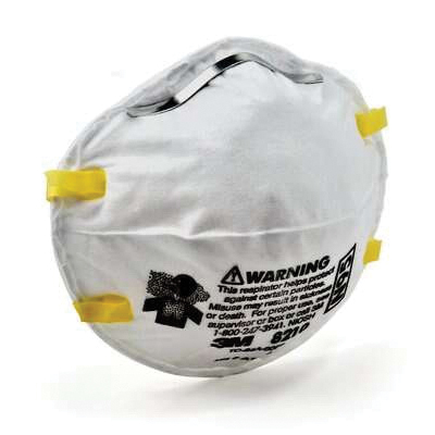 3M 8210 Particulate Respirator, Standard Mask, White - 5