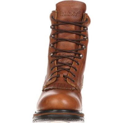 ROCKY 2723-10.5W Original Ride Western Boots, 10.5, W W, Tan, Leather Upper, Lace-Up Closure - 3