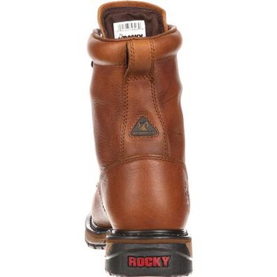 ROCKY 2723-10.5W Original Ride Western Boots, 10.5, W W, Tan, Leather Upper, Lace-Up Closure - 4