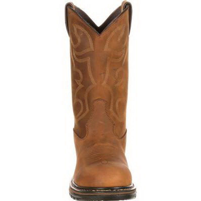 ROCKY 2809-11W Original Ride Western Boots, 11, W W, Aztec Crazy Horse, Brown, Leather Upper - 3