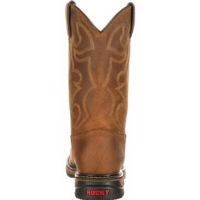 ROCKY 2809-11W Original Ride Western Boots, 11, W W, Aztec Crazy Horse, Brown, Leather Upper - 4