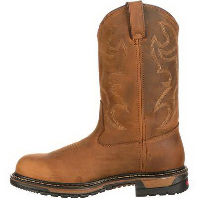 ROCKY 2809-11W Original Ride Western Boots, 11, W W, Aztec Crazy Horse, Brown, Leather Upper - 5