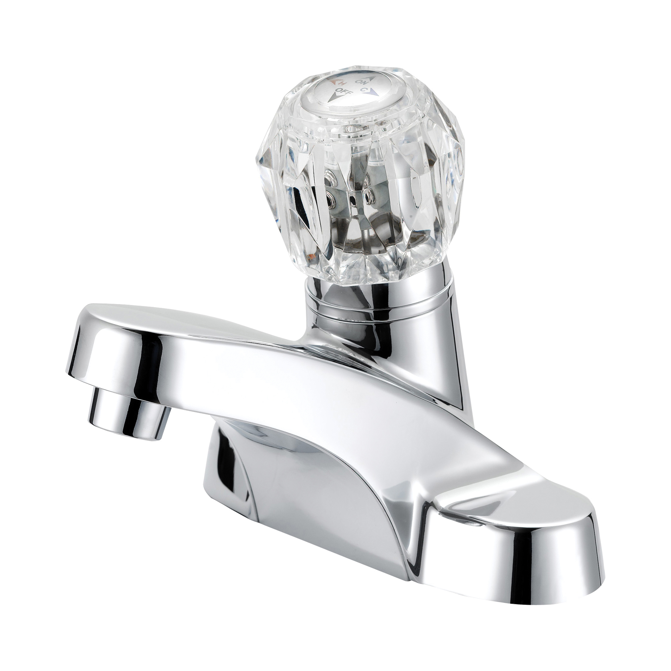 F4510043CP Lavatory Faucet, 1.2 gpm, 1-Faucet Handle, 3-Faucet Hole, Metal/Plastic, Chrome Plated