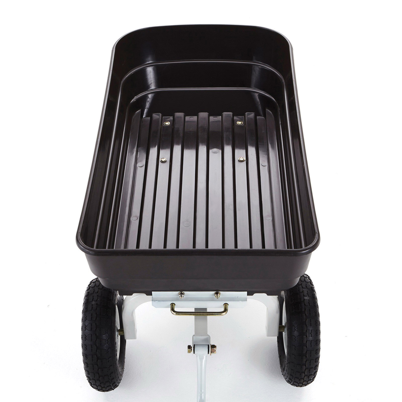 Gorilla Carts GOR62-COM Garden Dump Cart, 1000 lb, 6 cu-ft Deck, Poly Deck, Convertible Pull, Tow Handle