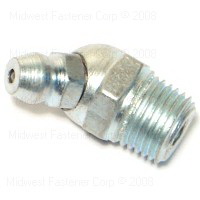 Midwest Fastener 63227 Grease Fitting, 1/8 in, MIP, Zinc, Steel