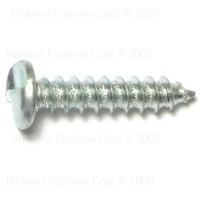 Midwest Fastener 24304 Screw, #12 Thread, 1 in L, Round H