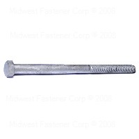 53498 Hex Bolt, 5/8-11 Thread, 10 in OAL, Galvanized, Coarse Thread