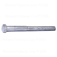 53496 Hex Bolt, 5/8-11 Thread, 8 in OAL, Galvanized, Coarse Thread