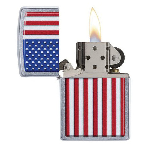 Zippo 29722-000003 Patriotic Windproof Pocket Lighter, Refillable: Yes, Street Chrome - 2