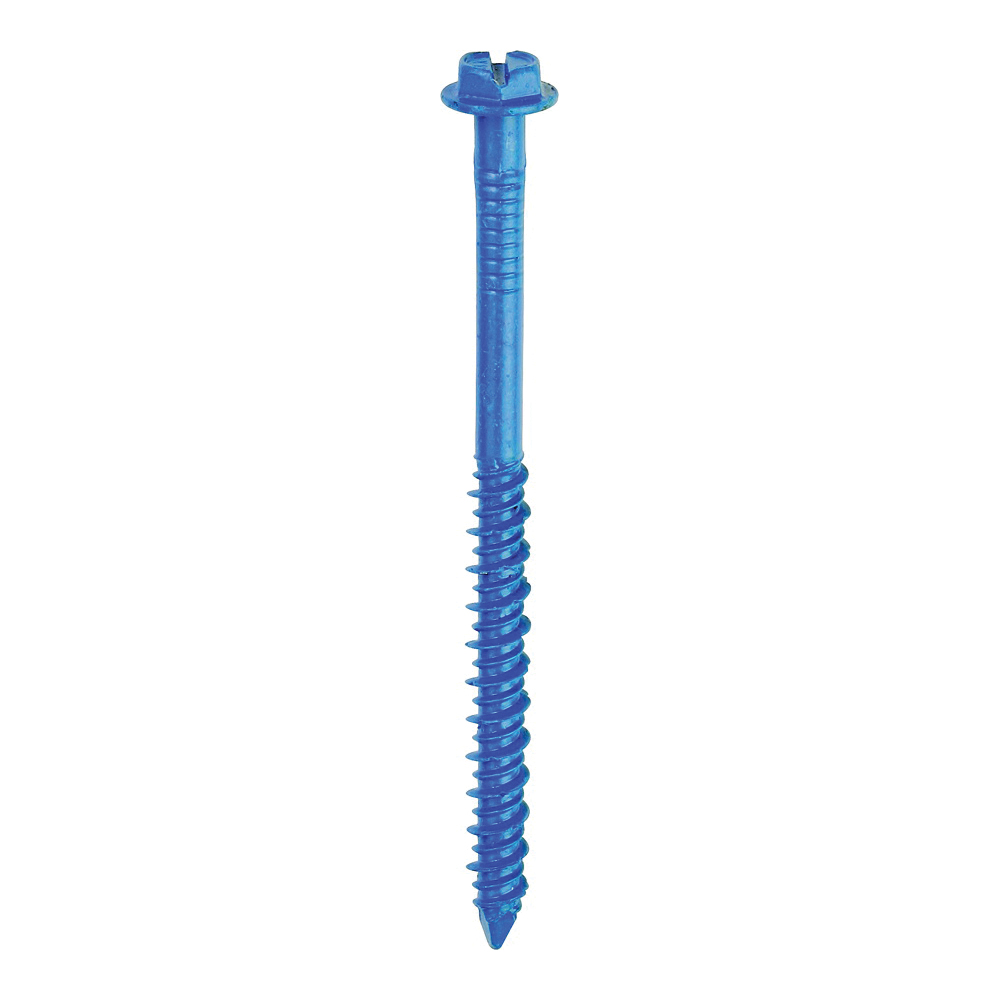 24300 Screw Anchor, 1-1/4 in L, Hex Drive, Steel