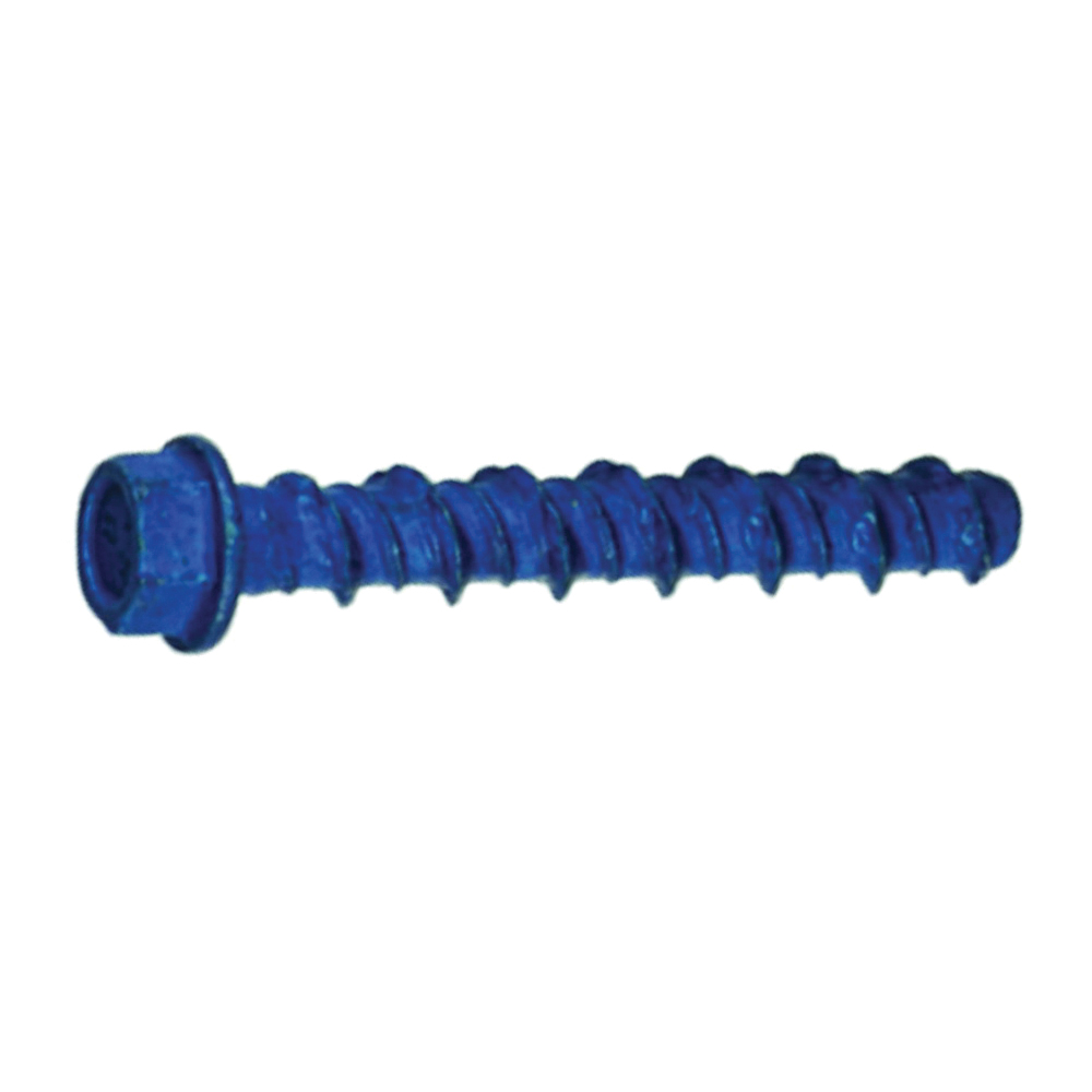 Tapcon 24292 Screw Anchor, 2 in L, Hex Drive, Steel, Metallic