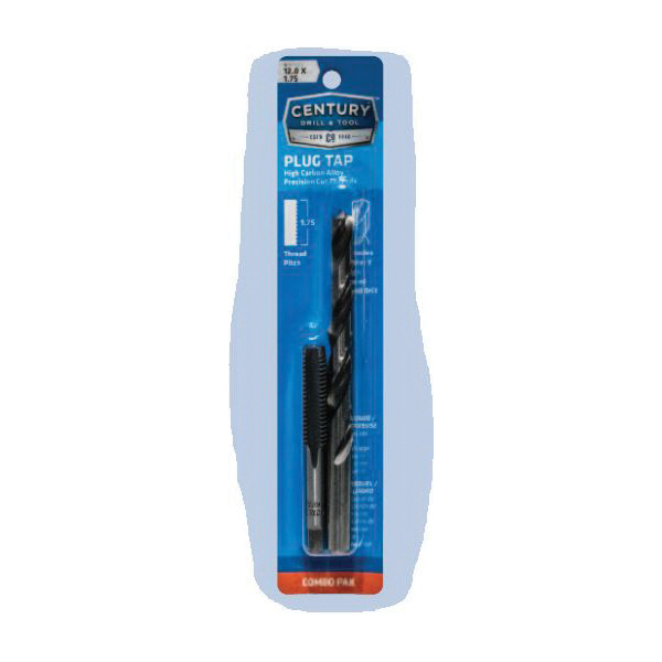Century Drill & Tool 97500 Series Tap and Drill Set, Includes: M3-0.5 Tap and #40 Drill Bit, 2-Piece, HSS