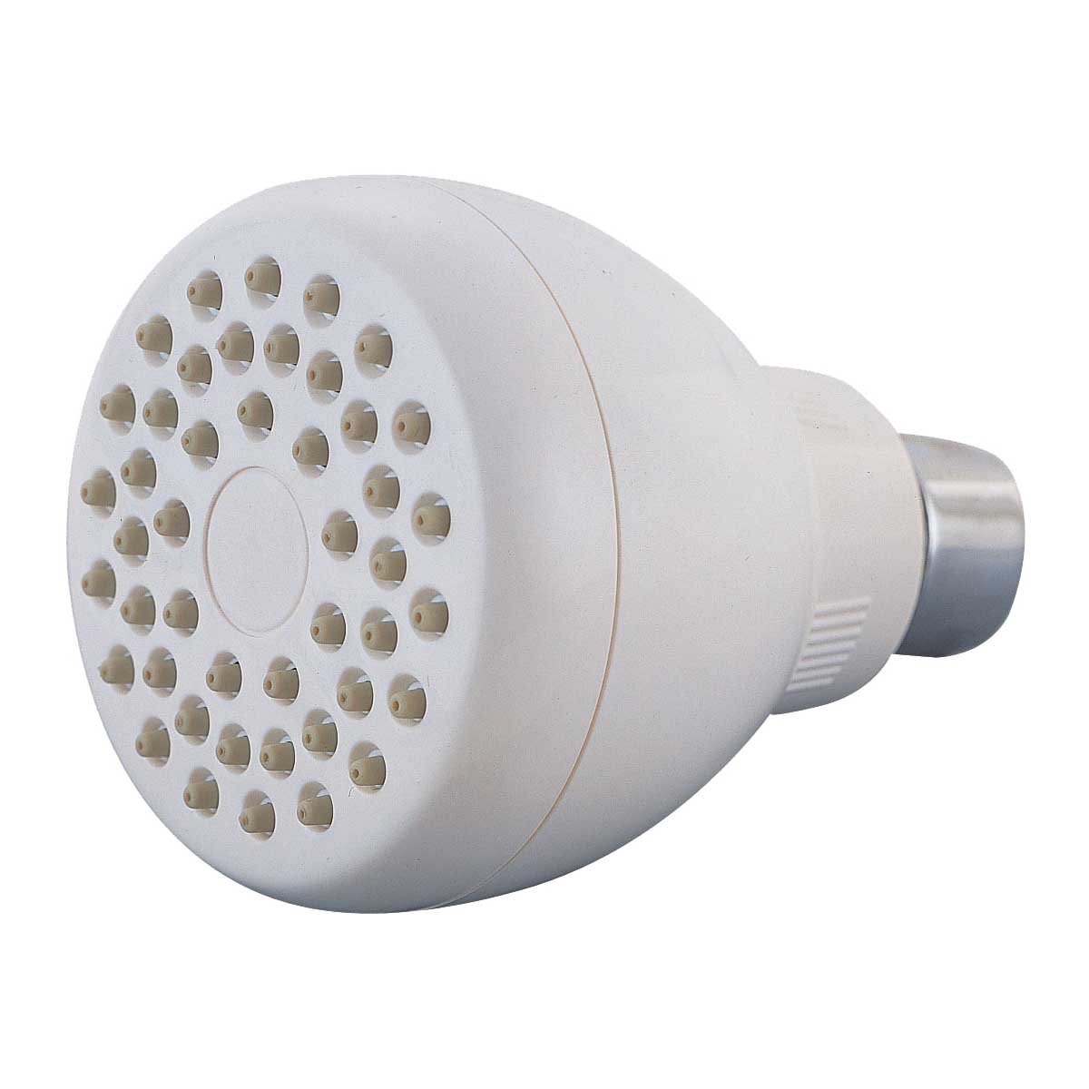 B11041WH Shower Head, 1.75 gpm, 1/2-14 NPT Connection, Threaded, 1-Spray Function, Plastic, White