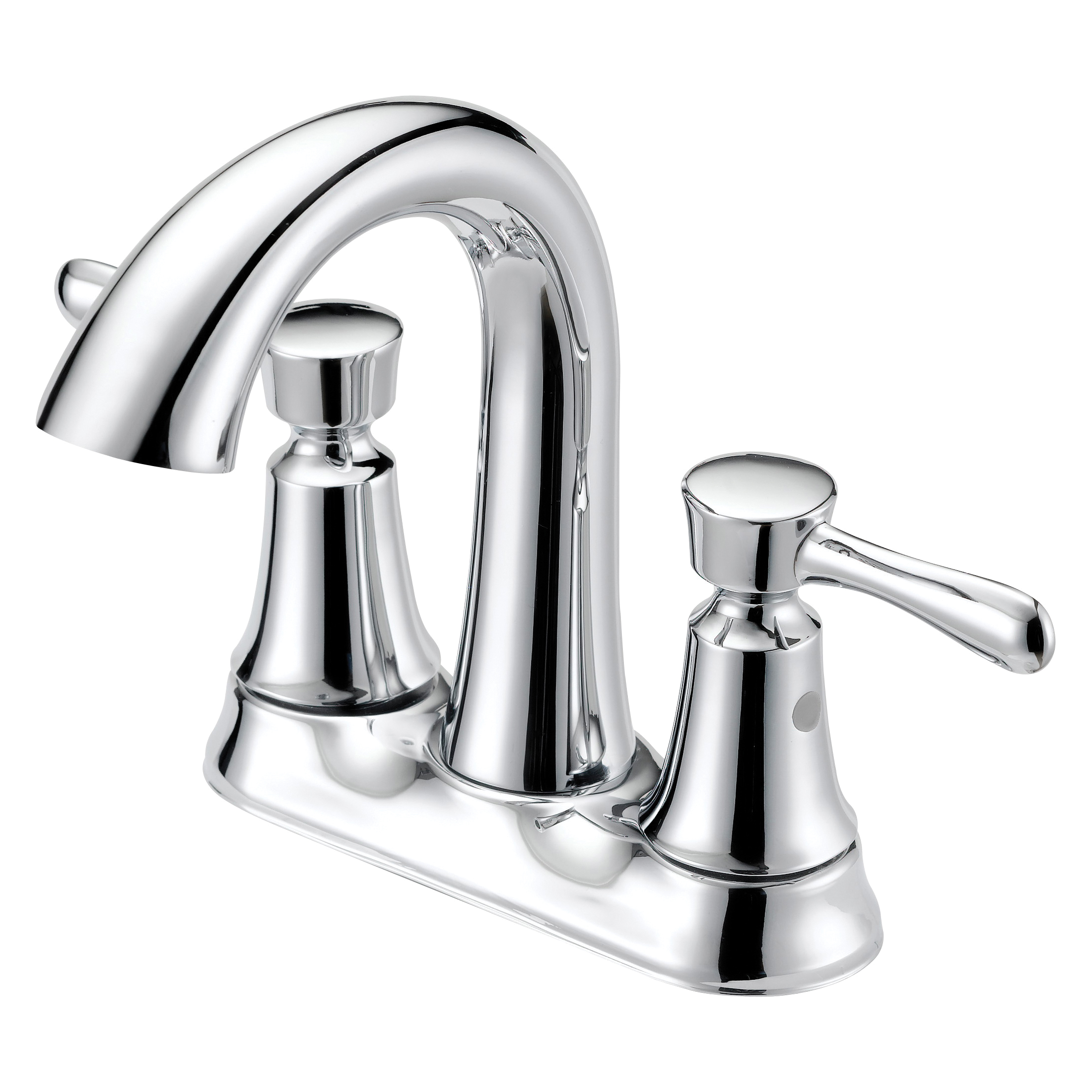 F51B0035CP Lavatory Faucet, 1.2 gpm, 2-Faucet Handle, 3-Faucet Hole, Metal/Plastic, Chrome Plated