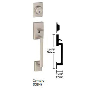 F58CEN622 Combination Lockset, Mechanical Lock, Grip Only Handle, Matte Black, 1 Grade, Metal