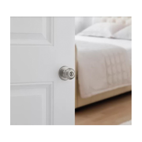 Kwikset 300CV 15 Privacy Lockset, 2-1/16 in Dia Knob, 2-5/8 in H x 2-5/8 in W Dimensions, Ball, Cove Design