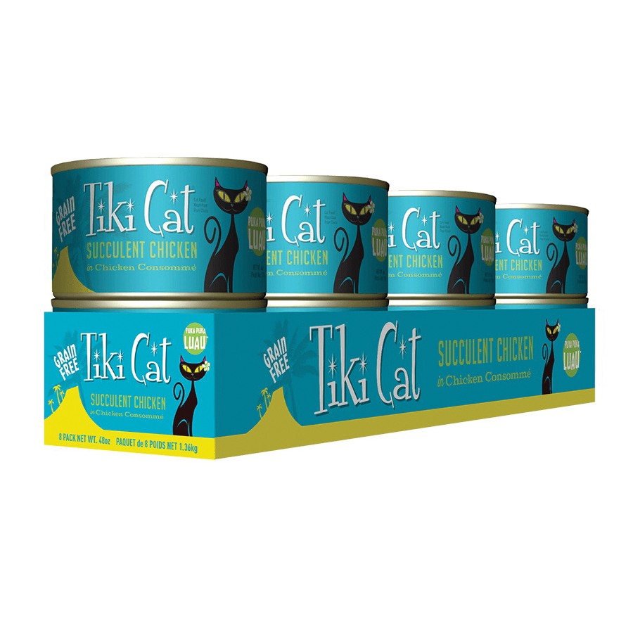 Tiki Pets Tiki Cat Puka Puka Luau 4109866 Cat Food, Succulent Chicken Flavor, 2.8 oz Can - 5