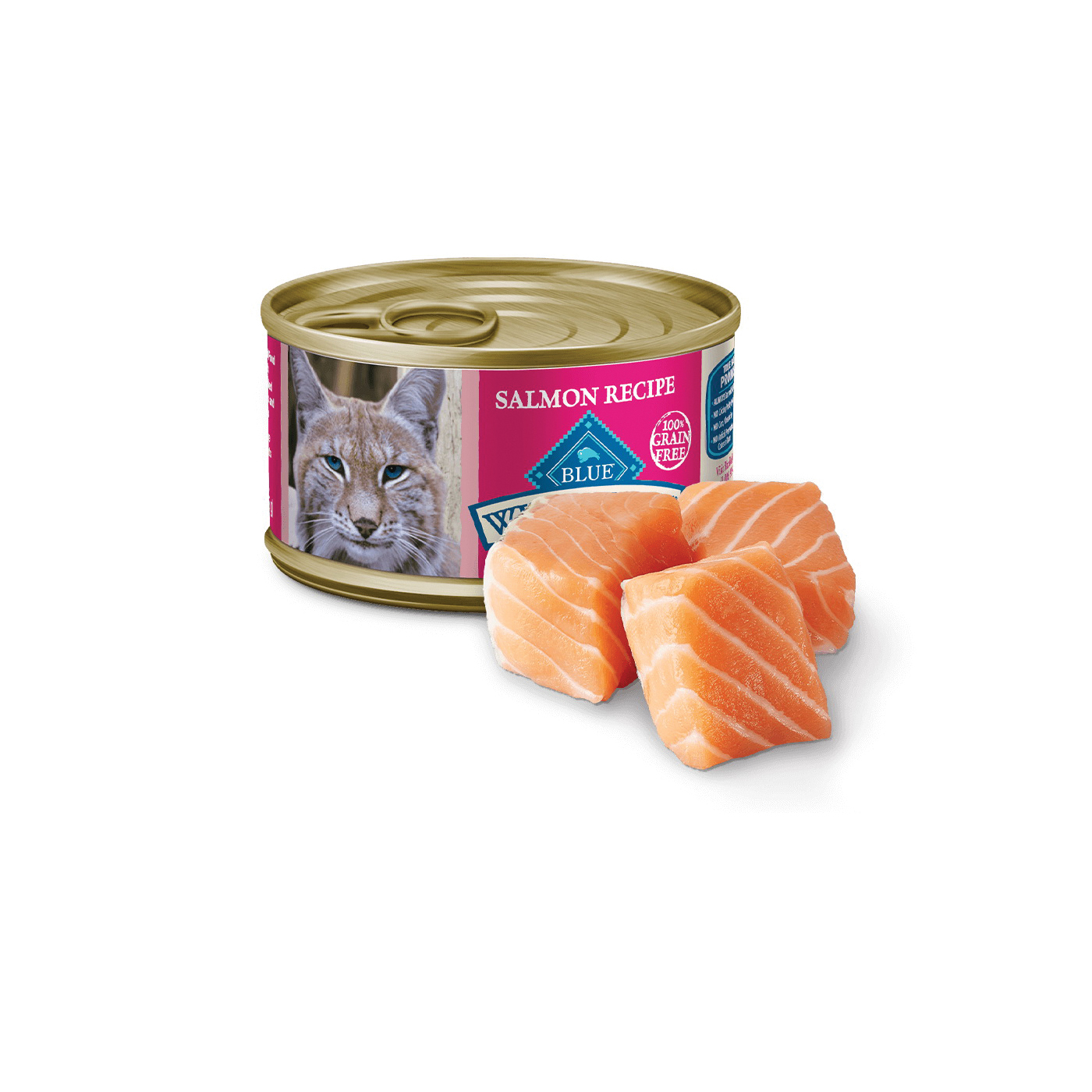 Blue Wilderness 596767 Cat Food, Adult, Special Diet: Grain-Free, High Protein, Wet, Salmon, 5.5 oz Can