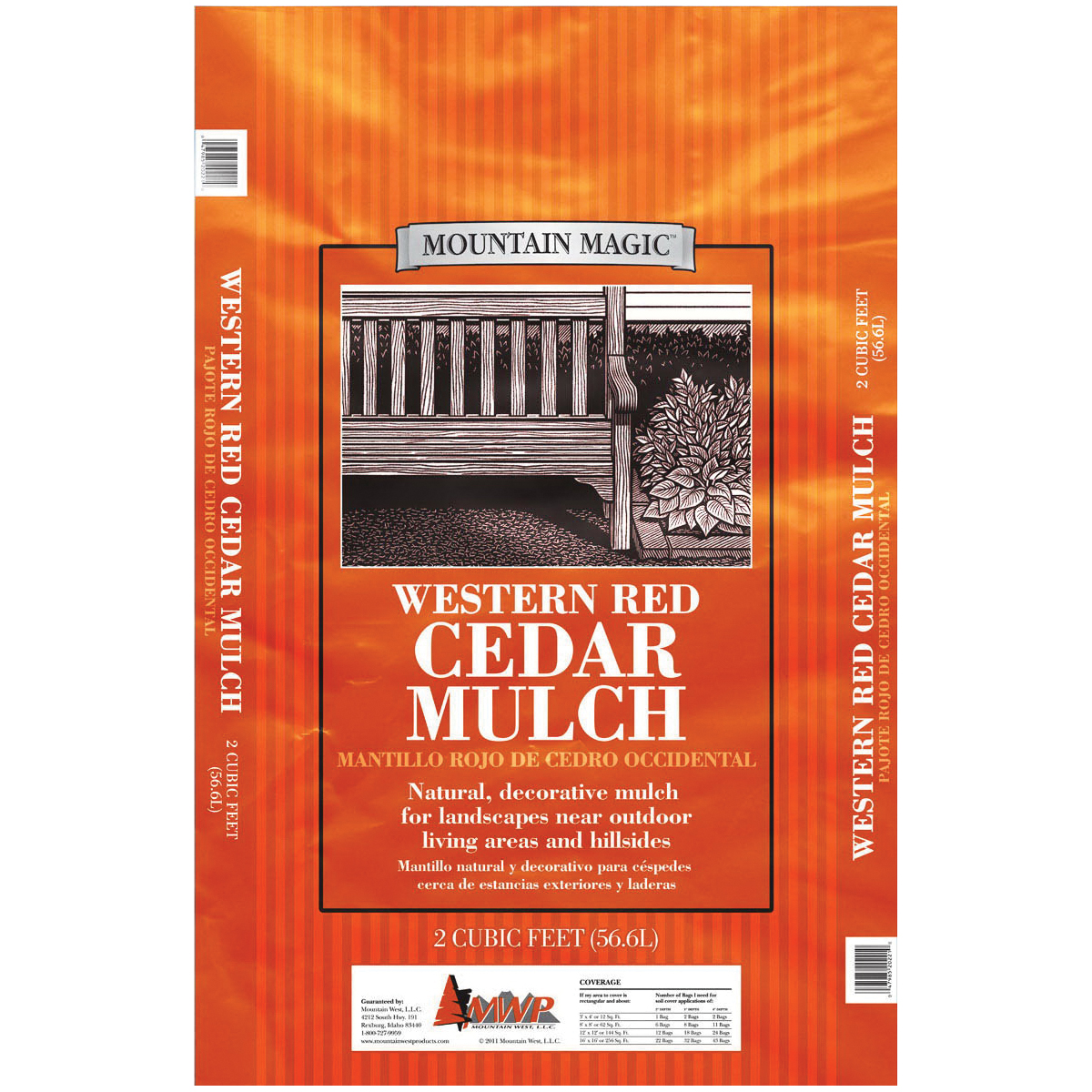 MWP WM-ESTCDR-3CU Cedar Mulch, Red, 3 cu-ft - 3
