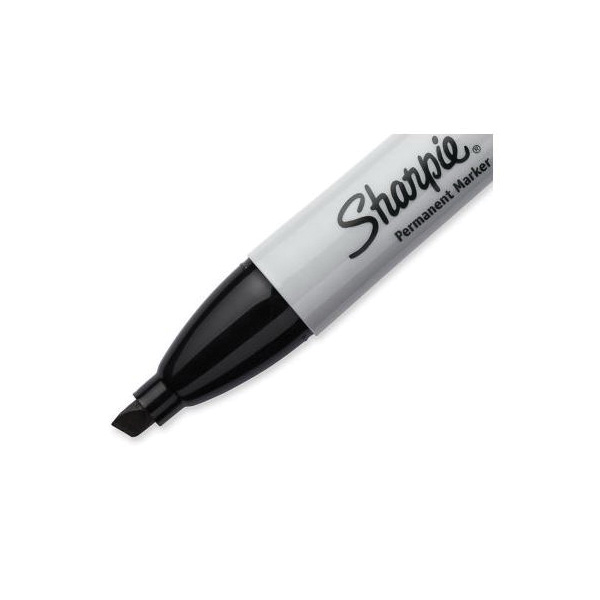 Sharpie 38281 Permanent Marker, Black Lead/Tip, Chisel Lead/Tip - 2