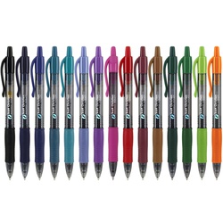 G2 31247 Roller Pen, Retractable, 0.7 mm Tip, Fine Tip, Burgundy Ink, Gel Ink, Contoured Grip - 1