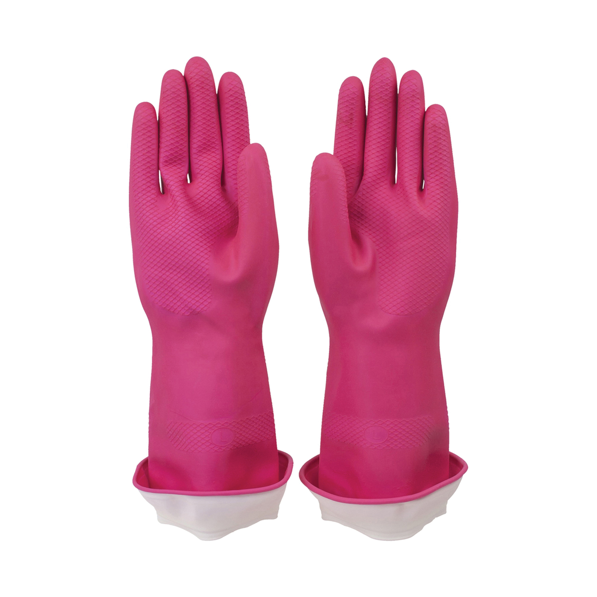 Casabella WaterBlock 46060 Cleaning Gloves, L, Latex, Pink - 2