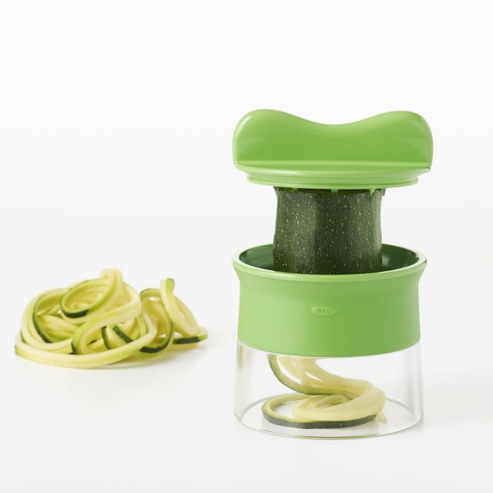 Oxo 11151300 Hand-Held Spiralizer, 3-1/2 in L, Stainless Steel, Green, Non-Slip Grip Handle - 2